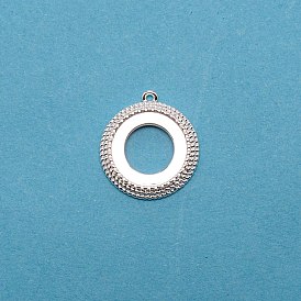 Brass Pendant Cabochon Settings, Flat Round