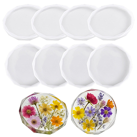 8 шт силиконовые формы, формы для литья смолы, для уф-смолы, изготовление ювелирных изделий из эпоксидной смолы, плоско-круглые