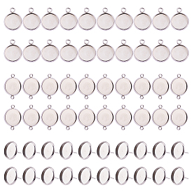 DIY Jewelry Making, 304 Stainless Steel Pendant Cabochon Settings, Connector Settings and Stud Earring Settings