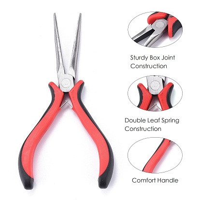 China Factory 5 inch Carbon Steel Chain Nose Pliers for Jewelry Making  Supplies, Wire Cutter, Polishing, 130mm 130mm in bulk online 