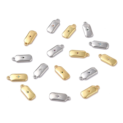 Латунные микро проложить кубического циркония прелести, долговечный, восьмиугольник со звездой