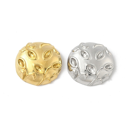 304 Настройки горный хрусталь из нержавеющей стали кулон, полукруглые прелести, ионное покрытие (ip)