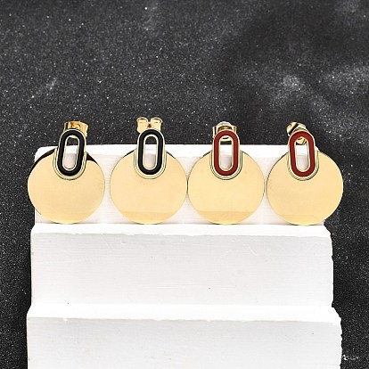 304 из нержавеющей стали серьги, плоско-круглые