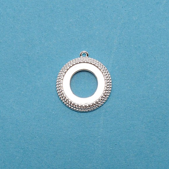 Brass Pendant Cabochon Settings, Flat Round