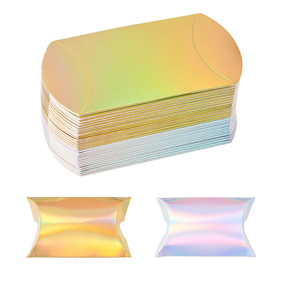 30 шт. 2 цветные складные бумажные коробки для хранения конфет, коробка для упаковки конфет, прямоугольные