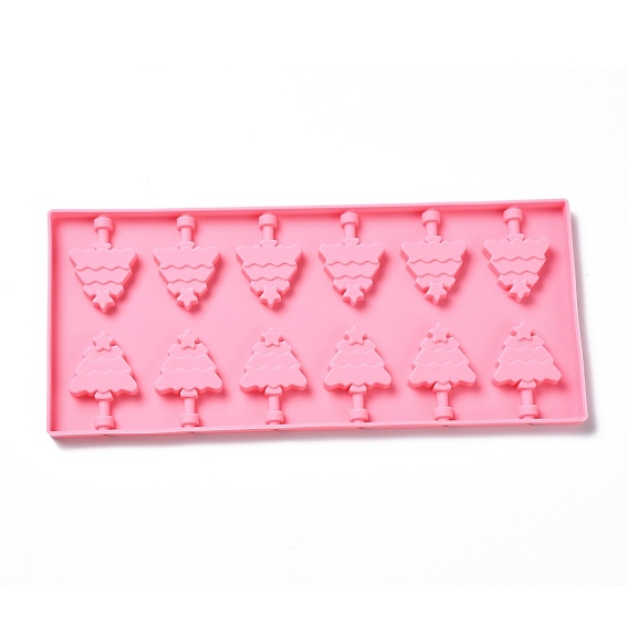 DIY Lollipop Making Food Grade Silicone Molds, Candy Molds, Christmas Tree, 12 Cavities