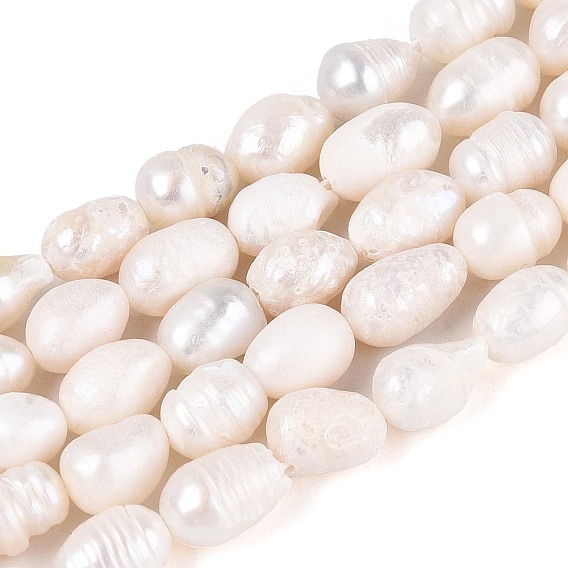 Нити из натурального культивированного пресноводного жемчуга, рис