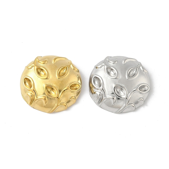 304 Настройки горный хрусталь из нержавеющей стали кулон, полукруглые прелести, ионное покрытие (ip)