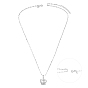 TINYSAND 925 Sterling Silver Crown Pendant Necklace, with Cubic Zirconia