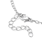 Valentine's Day Alloy and 201 Stainless Steel Word Love Pendants Necklace, Brass Cable Chains