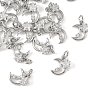 Подвески Shegrace из латуни с микропаве и прозрачными кубическими циркониями, луна со звездными чарами, без кадмия и без свинца и без никеля