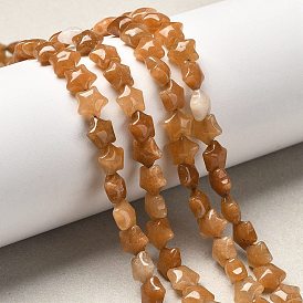 Натуральный красный авантюрин бисер нитей, звезда