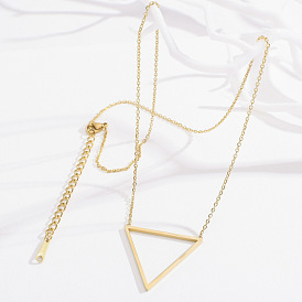 18K Gold Plated Geometric Necklace - Fashionable and Minimalist Collarbone Chain