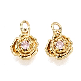 Латунные подвески с микропаве розового циркония, , с целью перехода в кольце