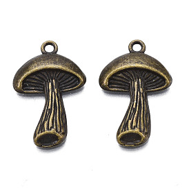 Сплавочные подвески тибетского стиля, без кадмия и без свинца, гриб