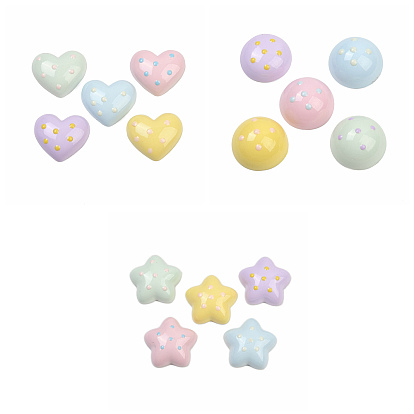 Пластиковые кабошоны, точечное очарование, разноцветные