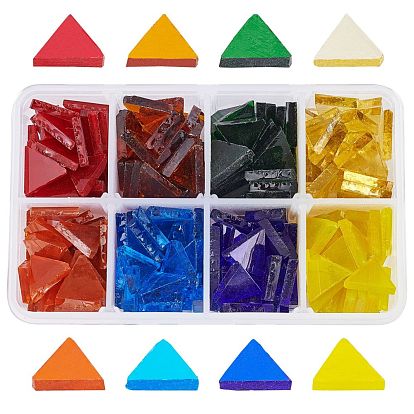 Cabochons en verre, carreaux de mosaïque, pour la décoration de la maison ou le bricolage, triangle