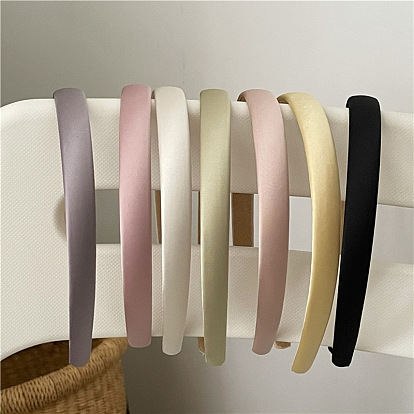 Silk-like Solid Color Fabric Headband for Daily Wear and Outings