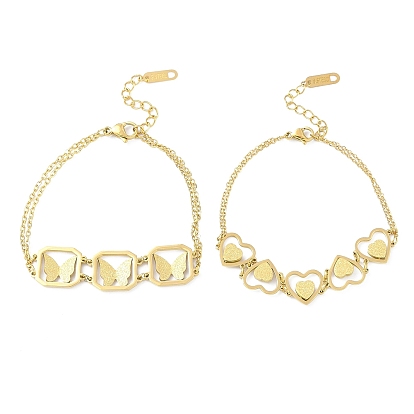 Ионное покрытие (IP) золотые 304 браслеты из нержавеющей стали для женщин