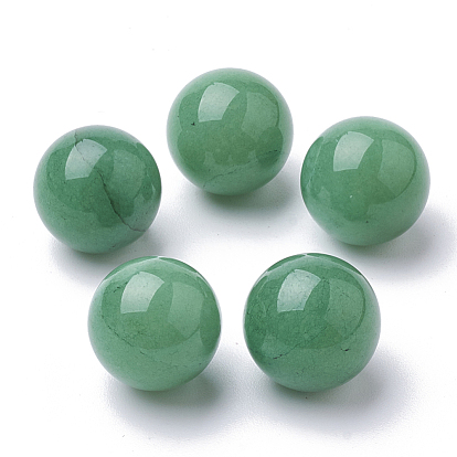 Natural White Jade Beads, Gemstone Sphere, Round, No Hole