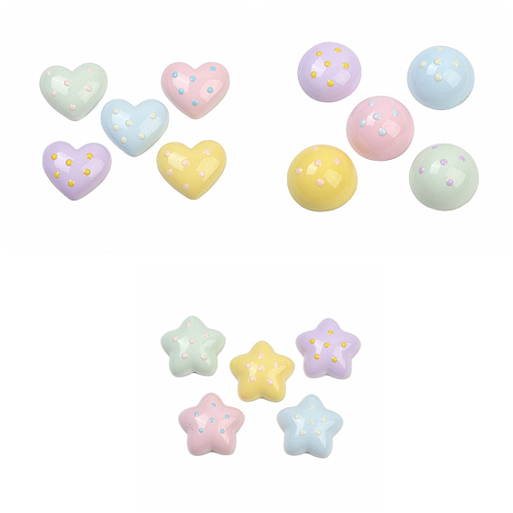 Пластиковые кабошоны, точечное очарование, разноцветные