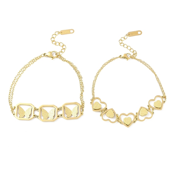 Ионное покрытие (IP) золотые 304 браслеты из нержавеющей стали для женщин