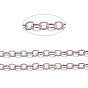 Brass Flat Oval Cable Chains, Soldered, with Spool, Cadmium Free & Lead Free