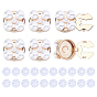 Zinc Alloy Cufflinks, with Plastic Pearl, with 4-Hole Plastic Button, Round
