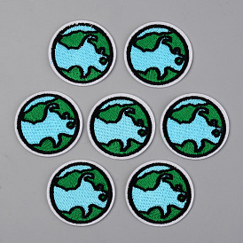 Computerized Embroidery Cloth Iron on/Sew on Patches, Appliques, Costume Accessories, Earth