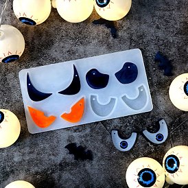 Halloween Ghost Eye Silicone Pendant Molds, Resin Casting Molds, for UV Resin, Epoxy Resin Craft Making