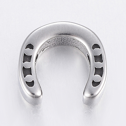 304 Stainless Steel Beads, Horseshoe