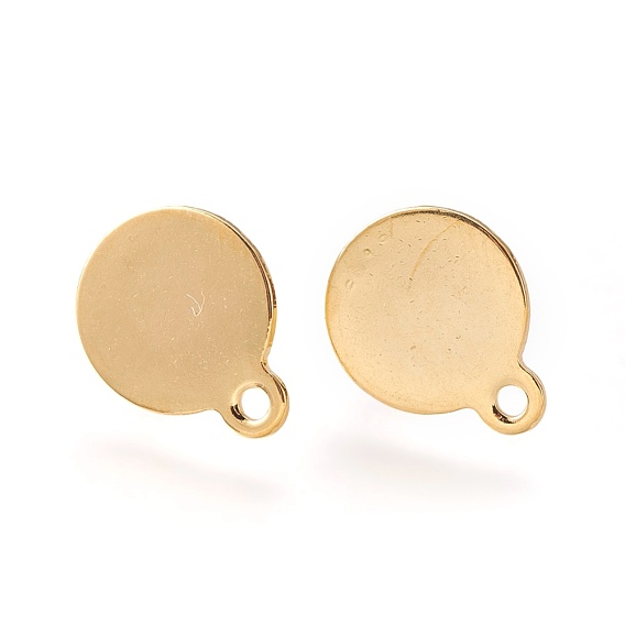 304 Выводы серьги из нержавеющей стали шпилька, с петлей и плоской пластиной, плоско-круглые