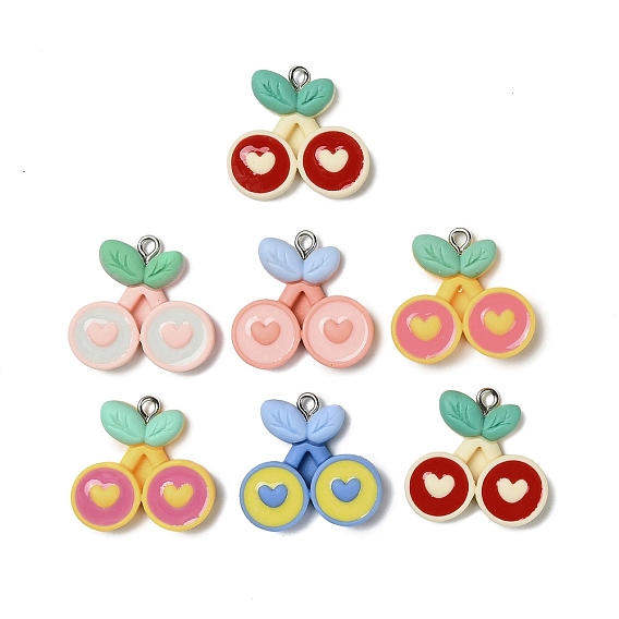 Подвески из смолы, с железными петлями, вишневое очарование