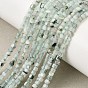 Natural Tree Agate Beads Strands, Faceted Table Cut Cube