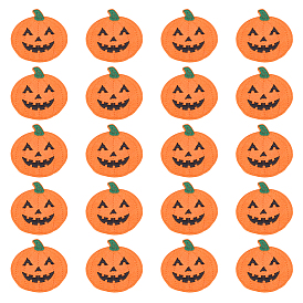 20 шт. тыква полиэстер компьютерная вышивка ткань термоприклеиваемые/пришивные заплатки, аксессуары для костюма, аппликация