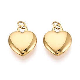 316 colgantes quirúrgicos de acero inoxidable, con anillos de salto, corazón