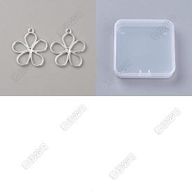 Alloy Pendants, Hollow, Flower Charm