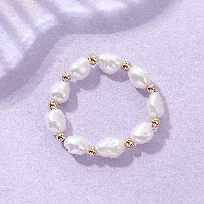 Кольца из натурального пресноводного жемчуга, медные кольца, золотые