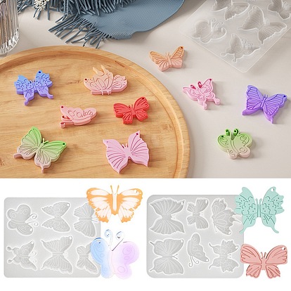 DIY Silicone Pendant Molds, Decoration Making, Resin Casting Molds, For UV Resin, Epoxy Resin Jewelry Making, Butterfly