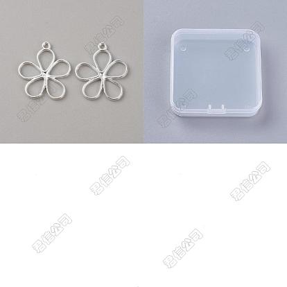 Alloy Pendants, Hollow, Flower Charm