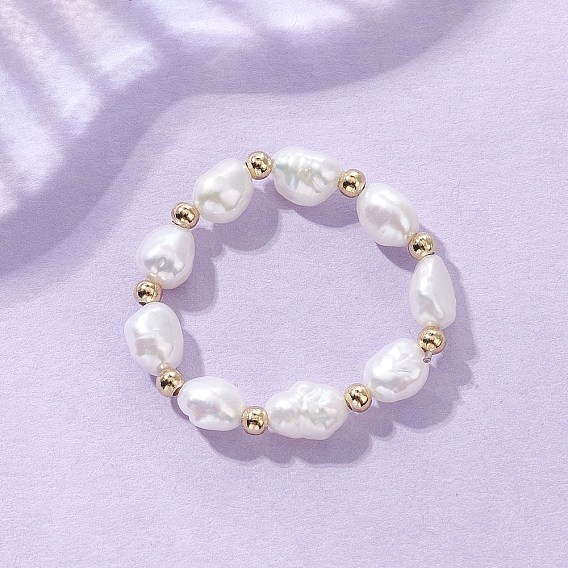 Кольца из натурального пресноводного жемчуга, медные кольца, золотые