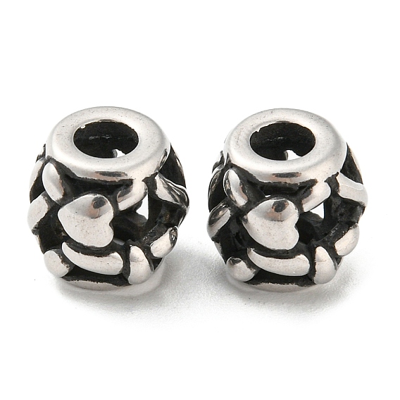 316 Surgical Stainless Steel  Beads, Barrel