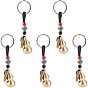 Brass Calabash Key Chain, with Feng Shui Coins and Iron Split Key Ring, for Longevity Safely Wealth Porsperity Success and Good Luck