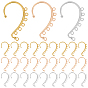 30 шт. 3 цвета сплава ушные манжеты выводы, с 7 горизонтальными петлями, крючки для обертывания ушей для изготовления сережек без пирсинга