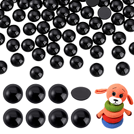 160шт. пластиковые кукольные глаза-кабошоны, для изготовления кукол, полукруглый