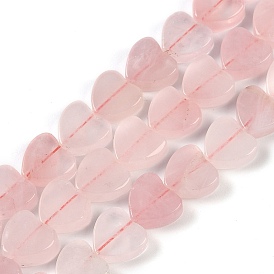 Natural Rose Quartz Beads Strands, Heart