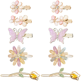 2 наборы заколок для волос из сплава и смолы, включая заколки для волос «Аллигатор» и заколки для волос, аксессуары для волос для девочек