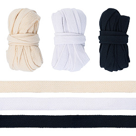 15м 3цвета плоский полый хлопковый шнур, веревка для талии, для одежды