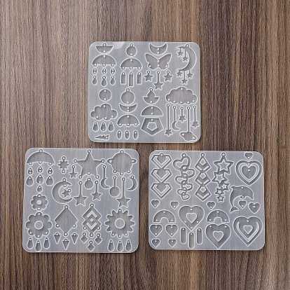 Серьги подвески своими руками силиконовая форма, формы для литья смолы, для уф-смолы, изготовление изделий из эпоксидной смолы