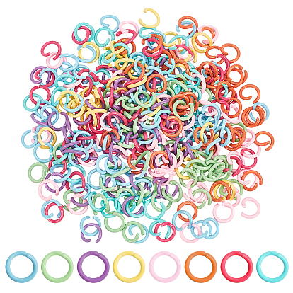 320 шт. 8 цвета цинковый сплав открытые соединительные кольца, круглые кольца
